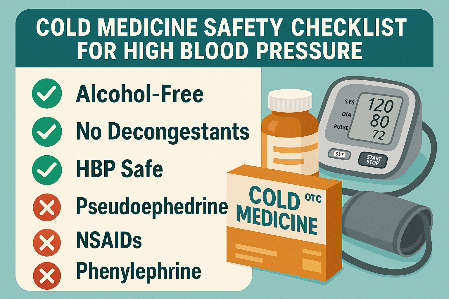 Cold Medicine Safety Checklist for High Blood Pressure