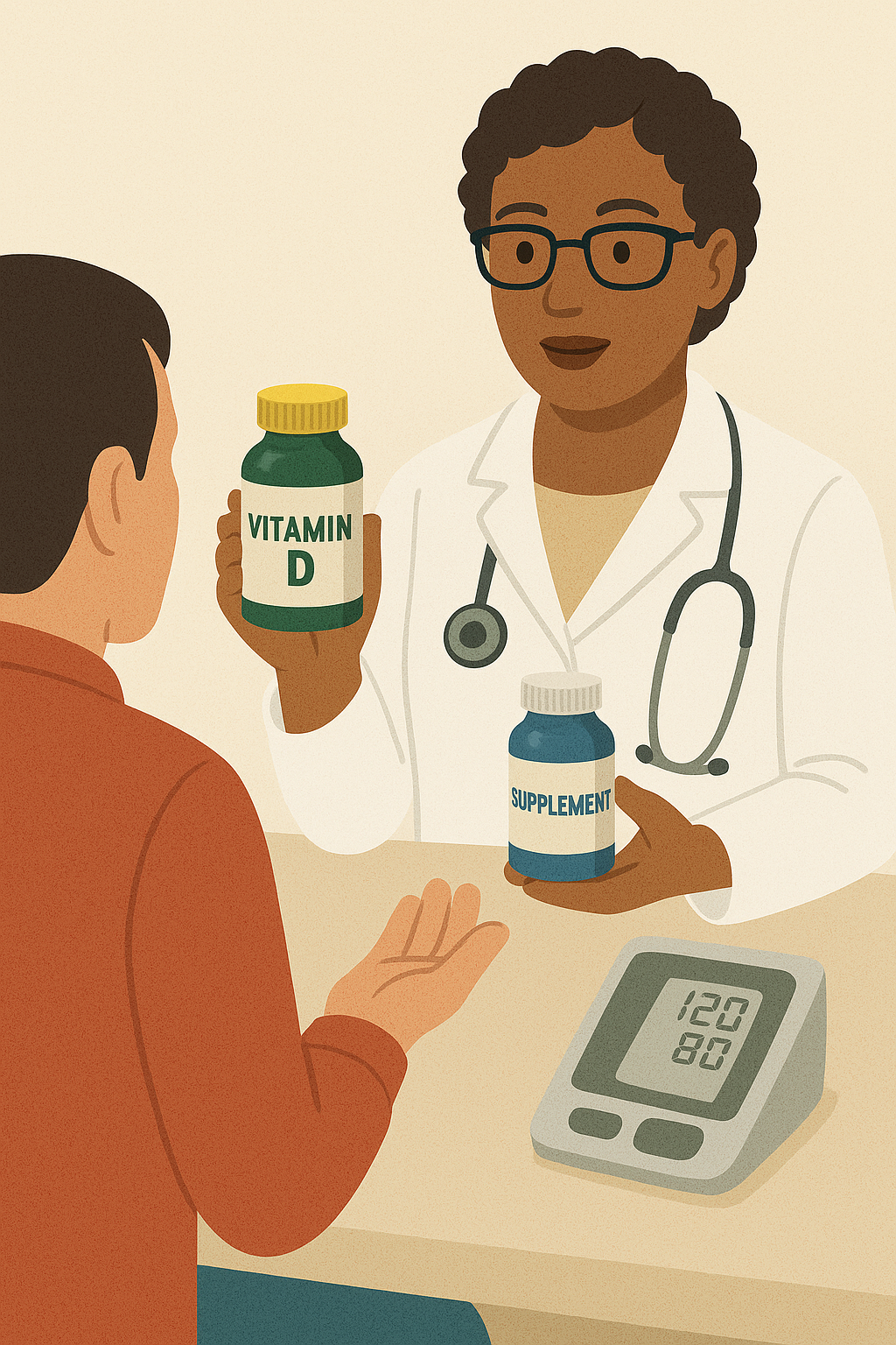 Consulting a doctor before starting supplements for blood pressure or best vitamins for high blood pressure.